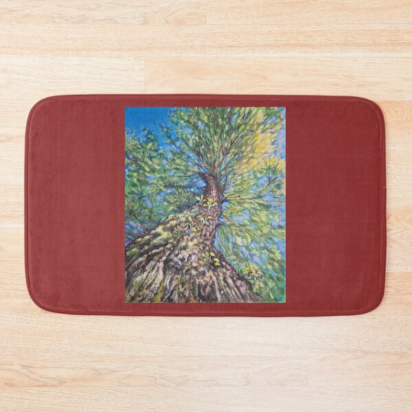 Item preview, Freedom - tree, green leaves, blue sky, knobbly bark designed and sold by LittleLiz.