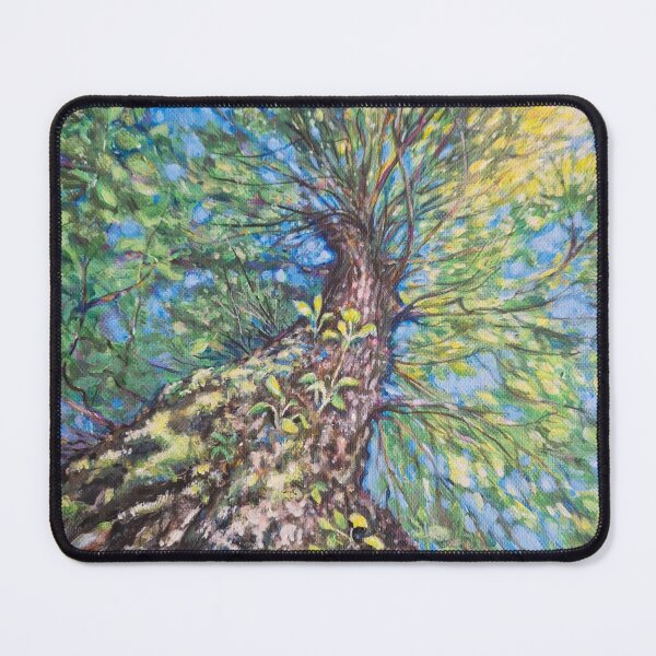 Item preview, Freedom - tree, green leaves, blue sky, knobbly bark designed and sold by LittleLiz.
