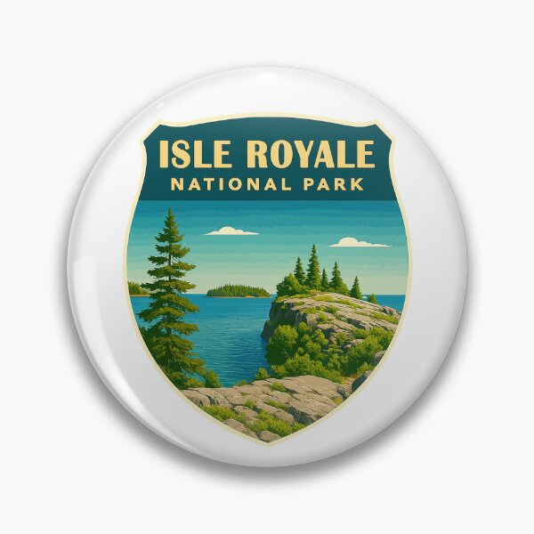 Item preview, Isle Royale National Park Retro Wilderness Sticker designed and sold by Ismeal Von.