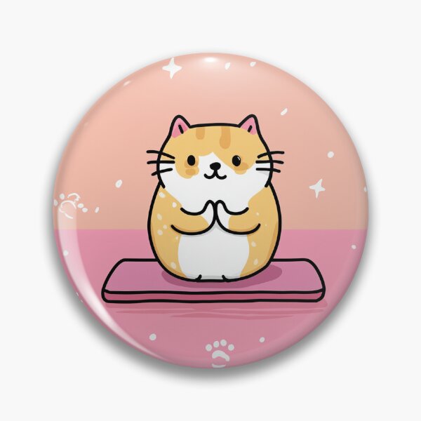Item preview, Yoga cat | Namaste designed and sold by Kawaii Patterns | Chubby Animals & Cute Ghosts.