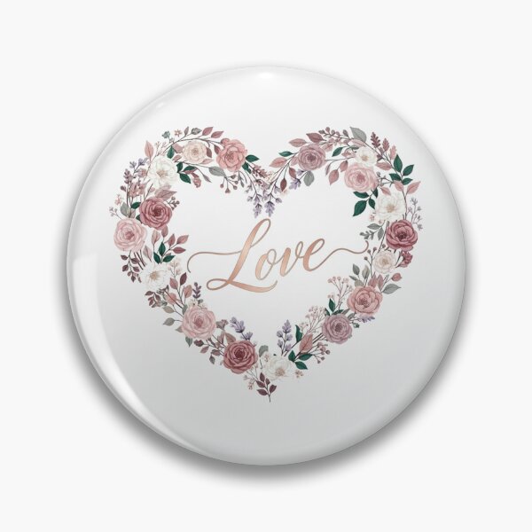 Item preview, Love Floral Heart Wreath Illustration designed and sold by Owcomm.