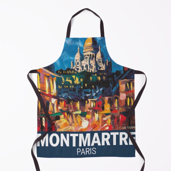 Item preview, Montmartre Paris Travel Poster | Sacré-Cœur at Night Impressionist Painting designed and sold by CARRAANN.
