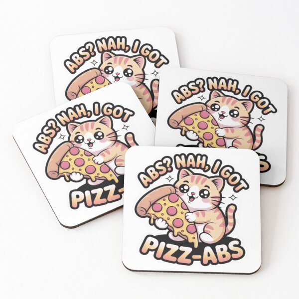 Item preview, Pizza Cat Meme Sticker – Funny Kawaii Chubby Cat Hugging Pizza Slice designed and sold by KawaiiNestching.