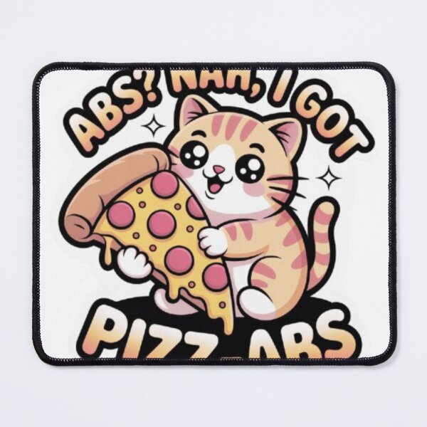 Item preview, Pizza Cat Meme Sticker – Funny Kawaii Chubby Cat Hugging Pizza Slice designed and sold by KawaiiNestching.