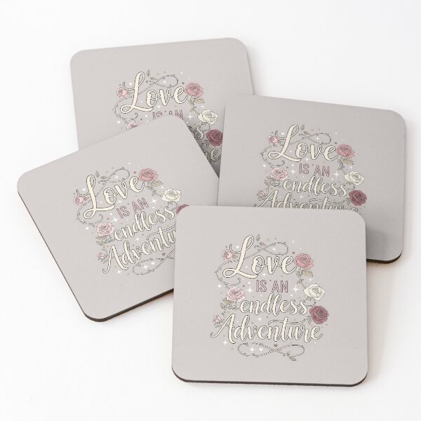 Item preview, Love Is an Endless Adventure Romantic Quote Art designed and sold by Owcomm.