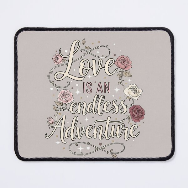 Item preview, Love Is an Endless Adventure Romantic Quote Art designed and sold by Owcomm.