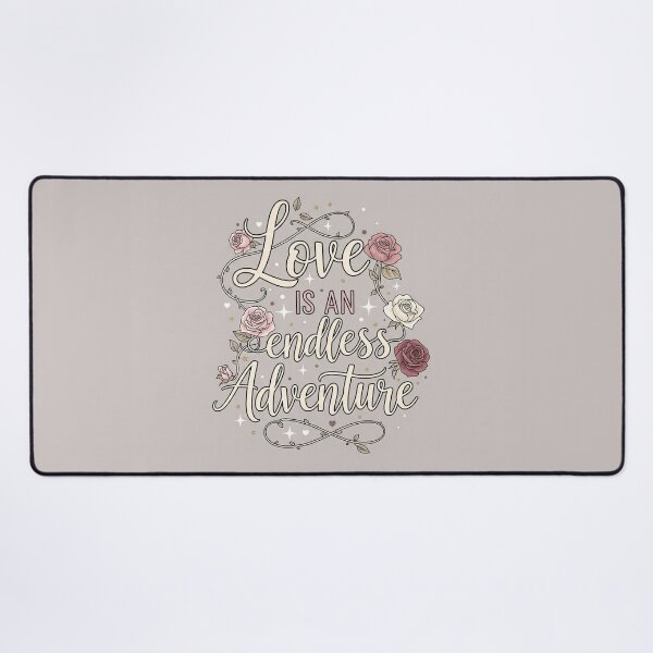 Item preview, Love Is an Endless Adventure Romantic Quote Art designed and sold by Owcomm.