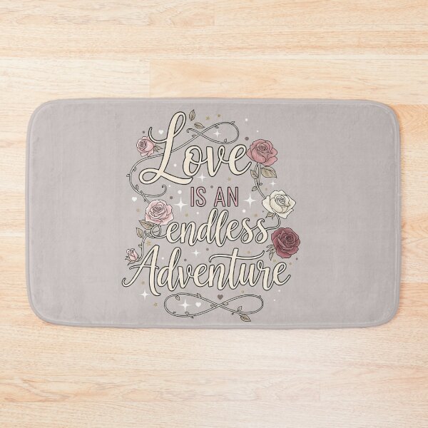 Item preview, Love Is an Endless Adventure Romantic Quote Art designed and sold by Owcomm.