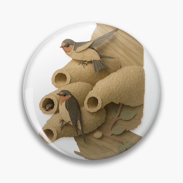 Item preview, Origami Cliff Swallow Bird Artwork designed and sold by Avid Imprints.