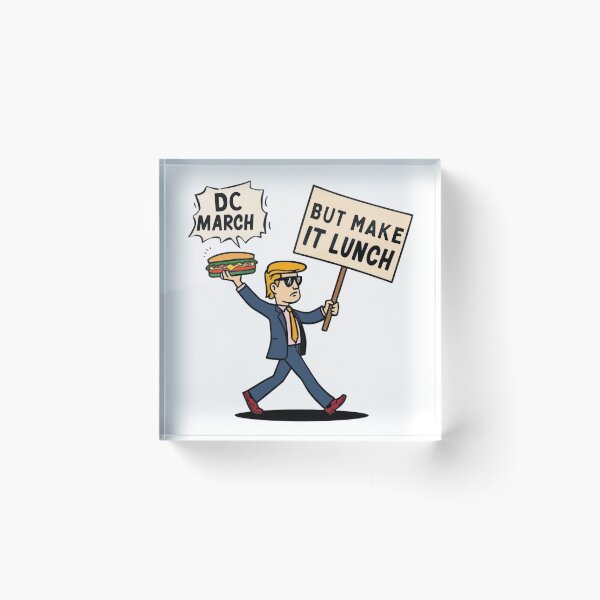 Item preview, DC March But Make It Lunch – Funny Protest Sandwich Cartoon designed and sold by jelonkaa.