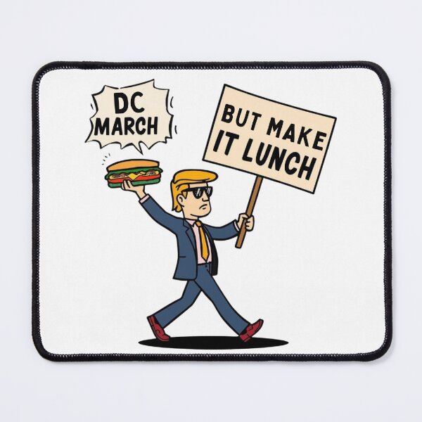 Item preview, DC March But Make It Lunch – Funny Protest Sandwich Cartoon designed and sold by jelonkaa.