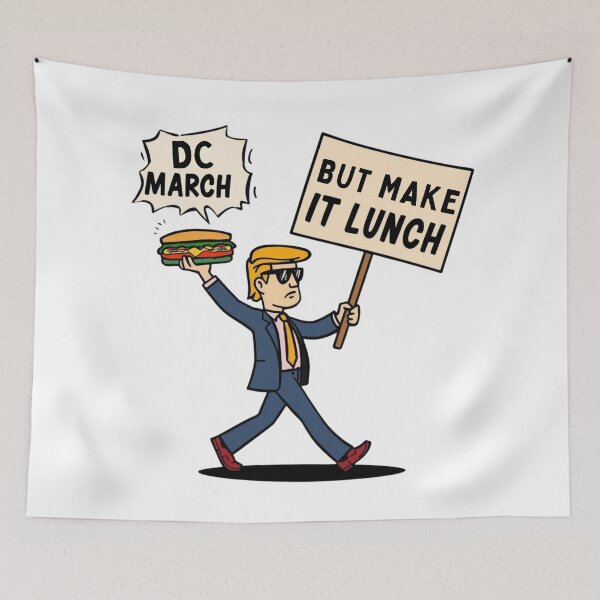 Item preview, DC March But Make It Lunch – Funny Protest Sandwich Cartoon designed and sold by jelonkaa.