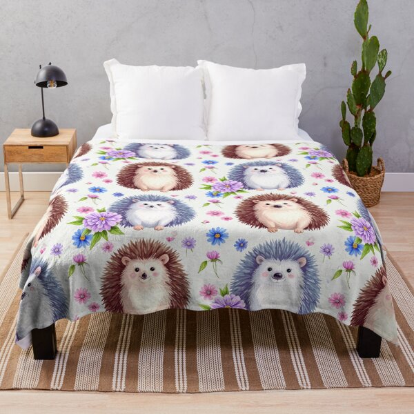 Item preview, Cute little hedgehogs with beautiful colors and bright flowers designed and sold by PattaZone.
