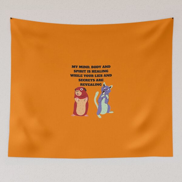 Item preview, CAT WITH A SPOON IN SHOCK LOOKING AT A GUILTY RAT DESIGN WITH QUOTE designed and sold by HealingMedzllc.