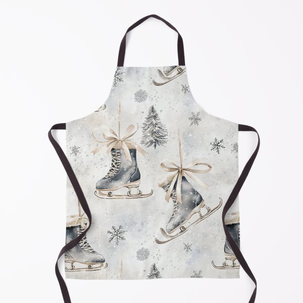 Item preview, Blue Beige Winter Christmas Ice Skates All Over designed and sold by Feeling Artsy.