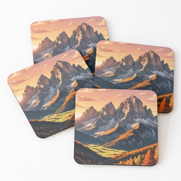 Item preview, Dolomites Peaks Bathed in Sunset Glow designed and sold by HorizonHues.