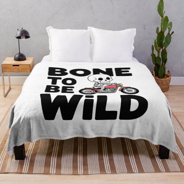 Item preview, Bone To Be Wild! Cute Skeleton Motorcycle Pun designed and sold by PMCreative.