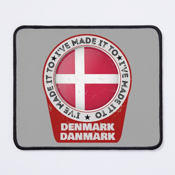 Item preview, I've Made It To DENMARK Danmark Sticker T-Shirt 01 designed and sold by OuterShellUK.