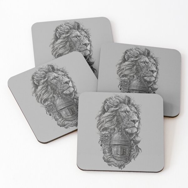 Item preview, Regal Lion Warrior with Medieval Knight Helmet designed and sold by IdeaSmith.