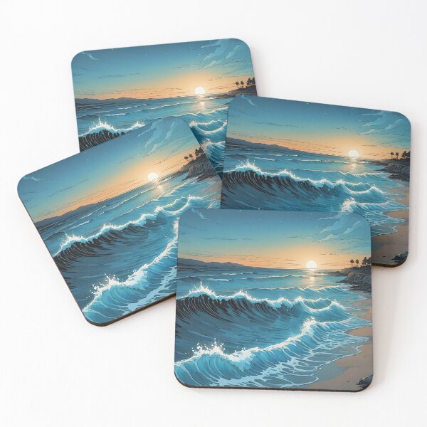 Item preview, Bioluminescent Waves Illuminating the Shore designed and sold by HorizonHues.
