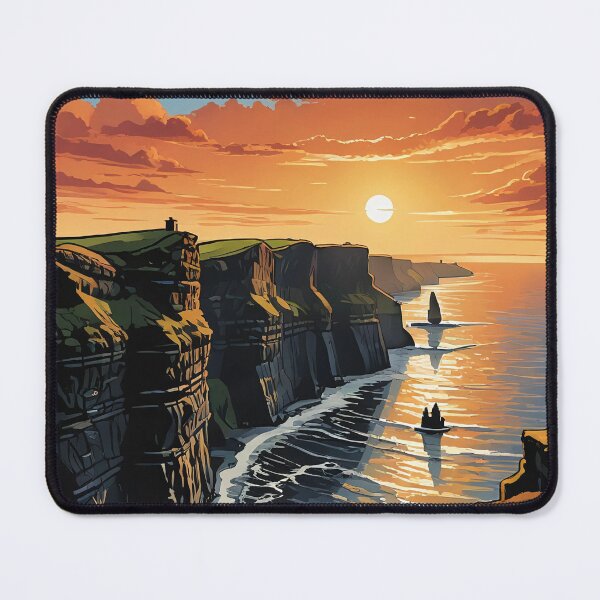 Item preview, Warm Light Over Ireland’s Coastal Giants designed and sold by HorizonHues.