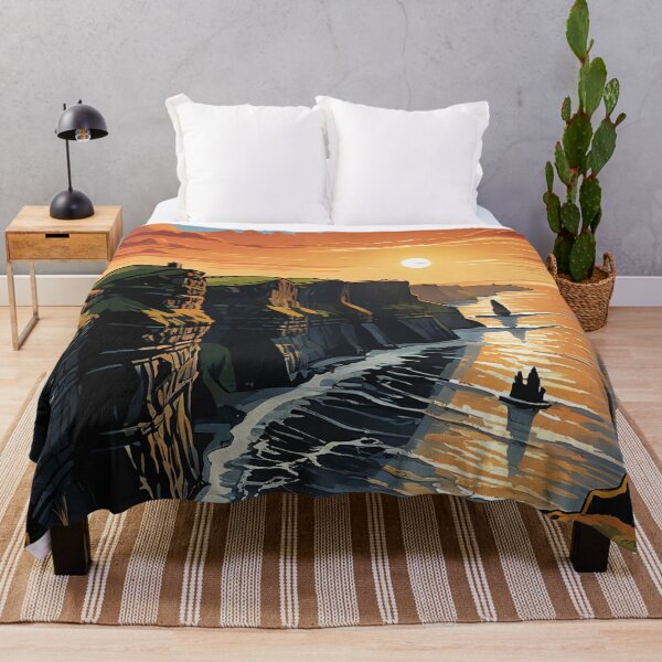 Item preview, Warm Light Over Ireland’s Coastal Giants designed and sold by HorizonHues.