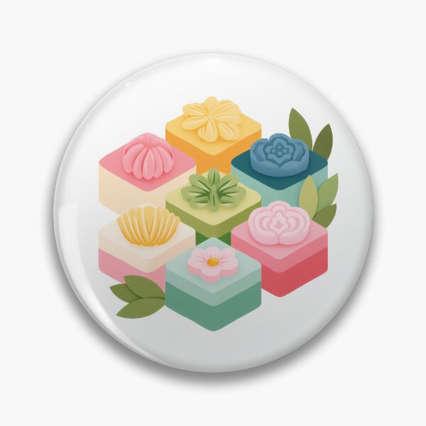 Item preview, Colorful Wagashi – Japanese Floral Sweets designed and sold by BobaBunny76.