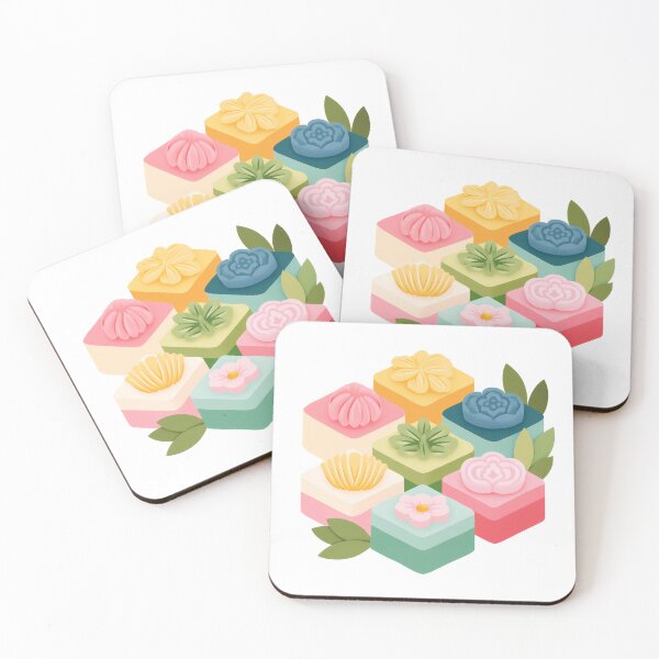 Item preview, Colorful Wagashi – Japanese Floral Sweets designed and sold by BobaBunny76.