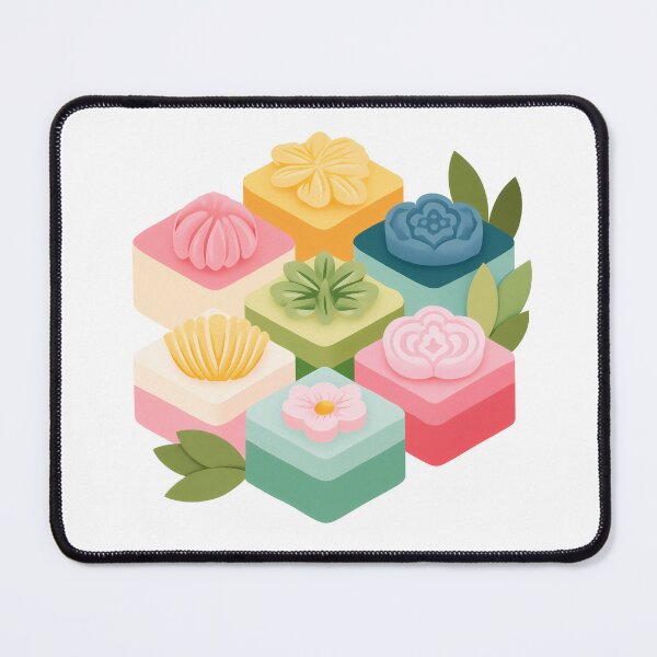 Item preview, Colorful Wagashi – Japanese Floral Sweets designed and sold by BobaBunny76.