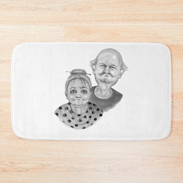 Item preview, Pencil Drawing of Old Couple, Toothless and Bald, Aging Humor  designed and sold by JoyfulWhimsy.