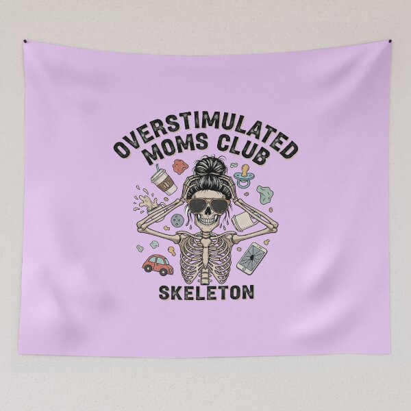 Item preview, Overstimulated Moms Club Skeleton - The Ultimate Mom Life Vibe designed and sold by MinimalMyth.