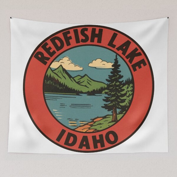 Item preview, Redfish Lake Vintage Style Decal designed and sold by Decal Mania.