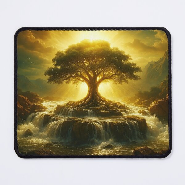 Item preview, Tree of Life with Glowing Waterfalls designed and sold by ParadisePosters.