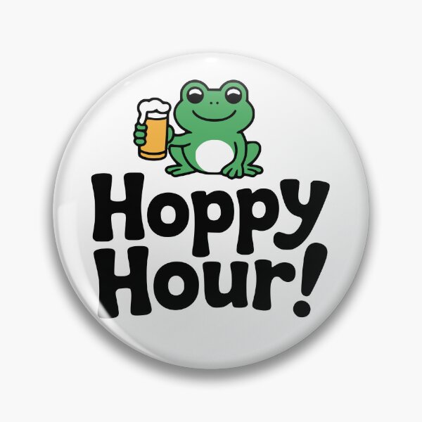 Item preview, Hoppy Hour! Cute Frog Beer Pun designed and sold by PMCreative.