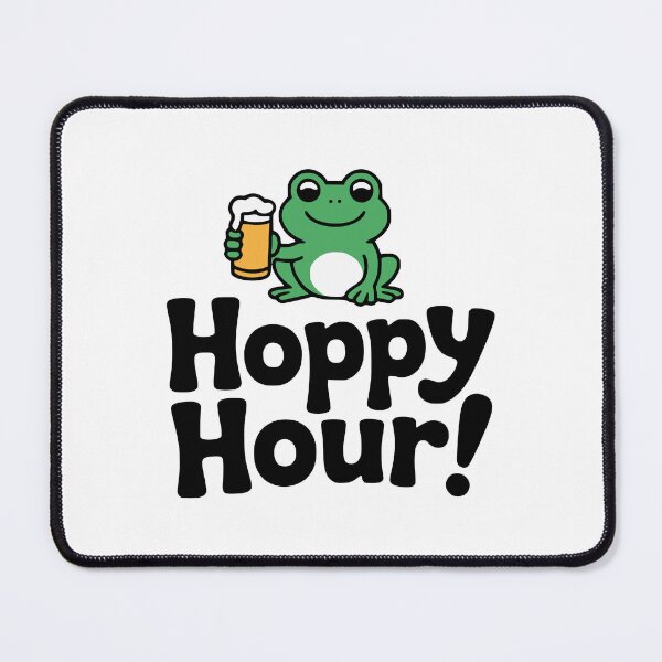 Item preview, Hoppy Hour! Cute Frog Beer Pun designed and sold by PMCreative.