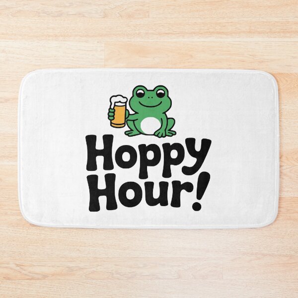Item preview, Hoppy Hour! Cute Frog Beer Pun designed and sold by PMCreative.