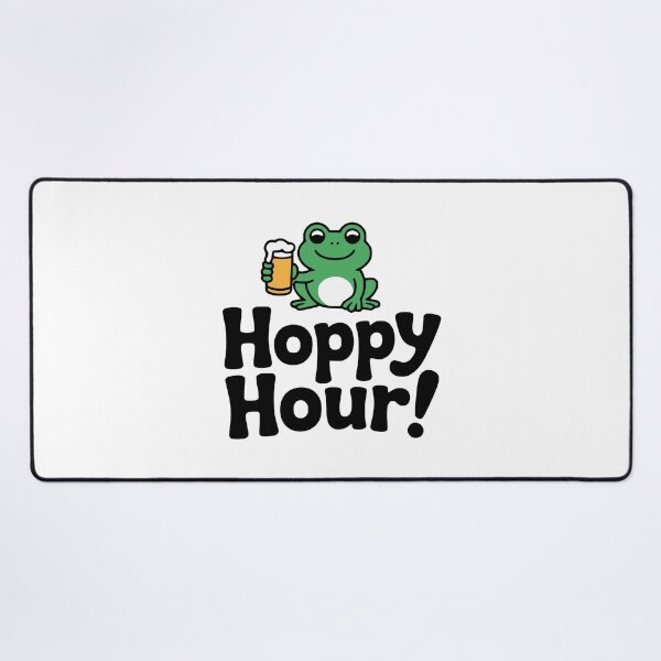 Item preview, Hoppy Hour! Cute Frog Beer Pun designed and sold by PMCreative.