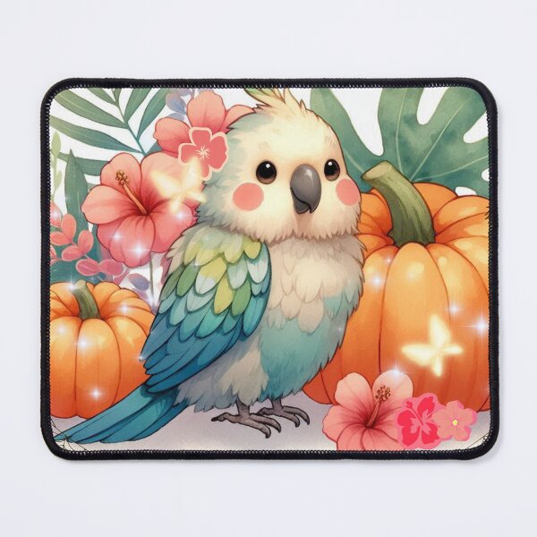 Item preview, Autumn Pumpkin Parrot – Cute Tropical Fall Bird Illustration designed and sold by Sugar Wisdom .