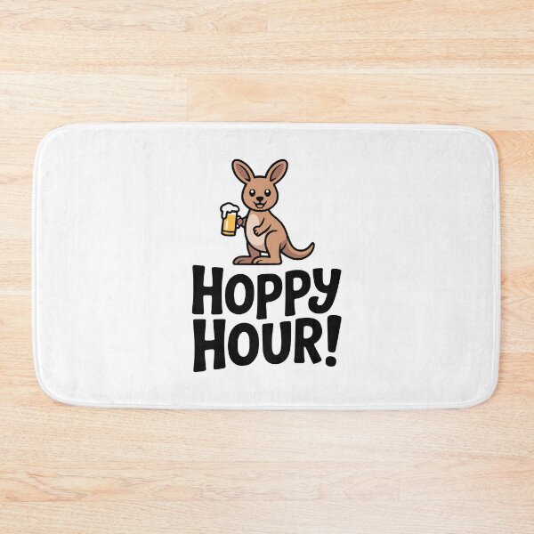 Item preview, Hoppy Hour! Cute Kangaroo Pun designed and sold by PMCreative.