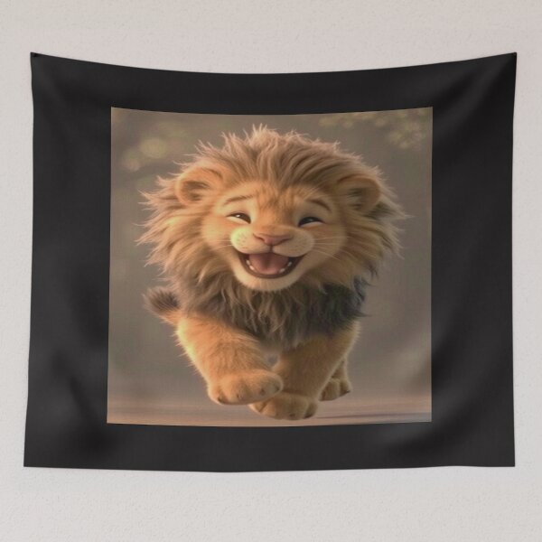 Item preview, The happy lion cub art work  designed and sold by NivyasArtistry.