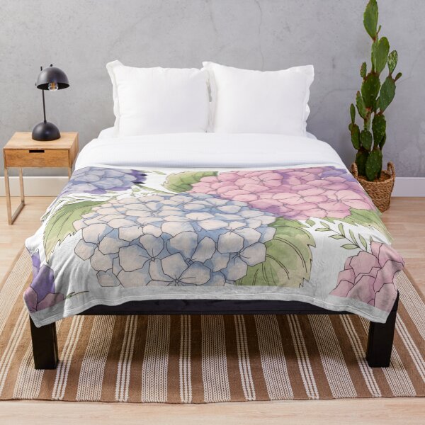 Item preview, Patrón floral de hortensias pastel: diseño botánico en acuarela designed and sold by RiendeersDEAR.