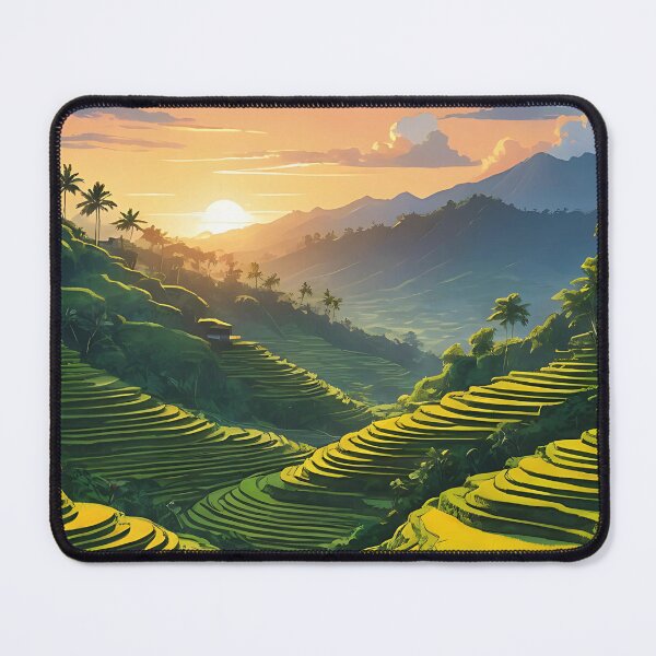 Item preview, Morning Light Over Bali’s Terraced Fields designed and sold by HorizonHues.