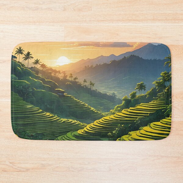 Item preview, Morning Light Over Bali’s Terraced Fields designed and sold by HorizonHues.