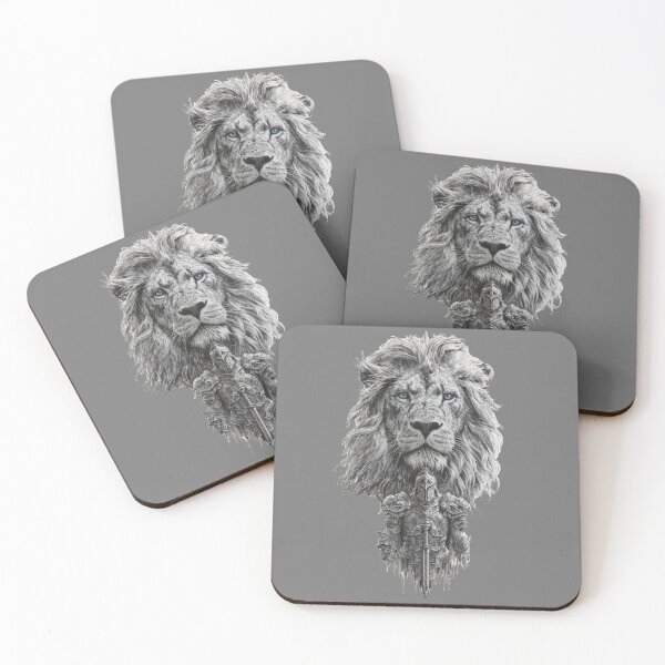 Item preview, Majestic Lion with Medieval Knight in Full Armor designed and sold by IdeaSmith.