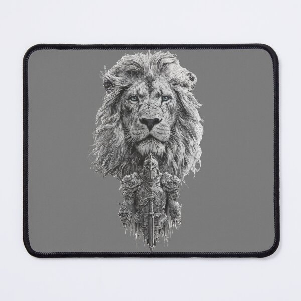 Item preview, Majestic Lion with Medieval Knight in Full Armor designed and sold by IdeaSmith.