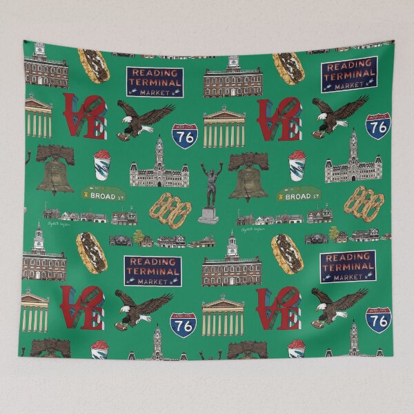 Item preview, Philly Pattern - Kelly Green designed and sold by Elizabeth Weglein.