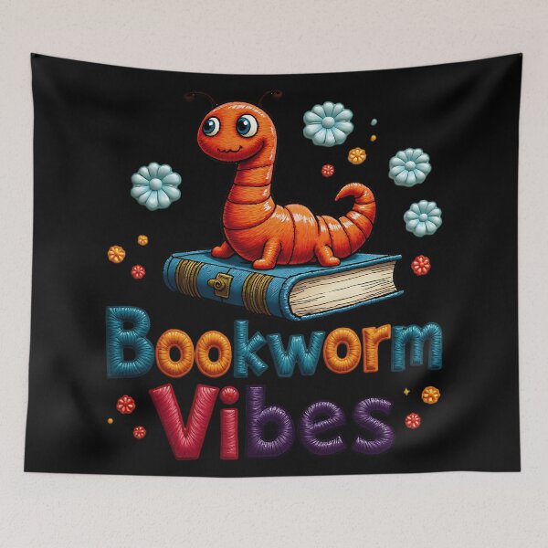 Item preview, Bookworm Vibes Cute Reading Design designed and sold by ArtDesignTp.