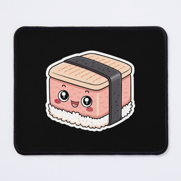 Item preview, Cute Kawaii Hawaiian Musubi Sticker – Smiling Cartoon Rice Snack designed and sold by VividOrganica.