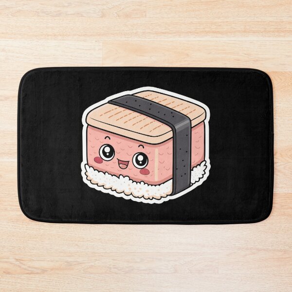 Item preview, Cute Kawaii Hawaiian Musubi Sticker – Smiling Cartoon Rice Snack designed and sold by VividOrganica.