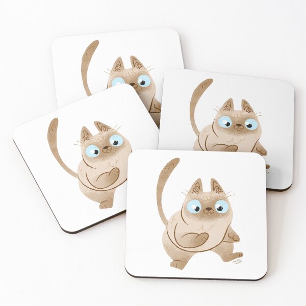 Item preview, Cool Cats | Siamese Cat | Gifts for Cat Lovers | Crazy Cat Lady designed and sold by sandraortuno.